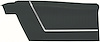 65 IMPALA SS HARDTOP REAR PANEL MOLDING LH - image 1
