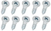4492963K Molding Clip Stud Screw Set, #4 x 3/8" w/ 1/8" Shoulder, Zinc Plated, Package of 10 - image 1