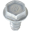 451790 Tapping Screw, Hex Washer Head, #10-16 X 3/8, B Style Thread, Zinc Plated, Each - image 1