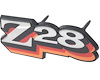 475528 Z28 Nameplate Front Grill Emblem for 1978 Chevy Camaro [Red/Orange] - image 1