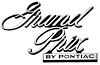 526599 1977 Pontiac Grand Prix, Header Panel Nameplate Emblem, Grand Prix By Pontiac - image 1