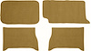 1961-64 FULLSIZE HARDTOP LOOP TRUNK CARPET GOLD - image 1