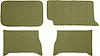 1961-64 FULLSIZE HARDTOP LOOP TRUNK CARPET IVY GOLD - image 1