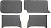 1961-64 Impala / Full Size Hardtop Light Gray 4 Piece Loop Trunk Carpet Set - image 1