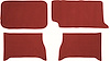 1961-64 FULLSIZE HARDTOP LOOP TRUNK CARPET MEDIUM RED - image 1