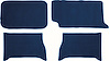 1961-64 FULLSIZE HARDTOP LOOP TRUNK CARPET SKY BLUE - image 1