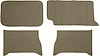 1961-64 Impala / Full Size Hardtop Fawn 4 Piece Loop Trunk Carpet Set - image 1