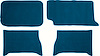 1961-64 FULLSIZE HARDTOP LOOP TRUNK CARPET MIDNIGHT BLUE - image 1