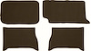 1961-64 FULLSIZE HARDTOP LOOP TRUNK CARPET BROWN - image 1