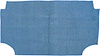 53122108 1-Piece Loop Trunk Carpet 1965 Impala Convertible Medium Blue - image 1