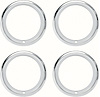 Deep Step Lip Rally Wheel Trim Ring Set for Select 1958-1981 GM Models [14 in. x 2-7/8 in., Stainless Steel]