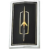 553237 1976 Oldsmobile Cutlass, Delta, 98, Nose Emblem, Rocket Logo, Black & Gold - image 1