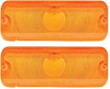 Park Lamp Lenses 1964 Chevy Impala, Full-Size Car- Amber, Pair - image 1