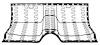 60080A Rear Fold Down Seat Bottom Frame 1965-73 Mustang Fastback; EDP Coated - image 1
