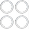 15" Chrome 2-3/8" Deep Step Lip Rally Wheel Trim Ring Set - image 1