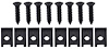 748595 Headlamp Bezel Installation Hardware Set 1968-72 Chevy II Nova ; 16 Piece Set - image 1
