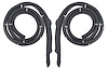 748611 1959-60 GM Full Size Roof Rail Weatherstrip, 2-Door Hardtop, Pair, Various Models - image 1