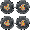 748632 Wheel Hub Center Cap Set 1986-1987 Buick Regal Grand National