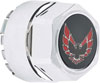 Center Hub Cap Insert Set for 1982-1992 Pontiac Firebird [4-PC, Chrome/Red] - image 2
