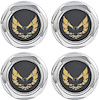 Center Hub Cap Insert Set for 1982-1992 Pontiac Firebird [4-PC, Chrome/Gold] - image 1