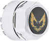 Center Hub Cap Insert Set for 1982-1992 Pontiac Firebird [4-PC, Chrome/Gold] - image 2