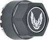 748669 Wheel Center Caps 1982-92 Firebird Trans Am; Black with Silver Emblem; Metal Clip; Set of 4 - image 2