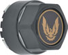 748670 Wheel Center Caps 1982-1992 Pontiac Firebird, Gloss Black with Gold Bird Emblem - image 2