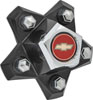 748672 Wheel Center Caps 1980-87 El Camino, 1980-83 Malibu; with Bow Tie; 4 Piece Set - image 2