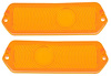 748738 Park Lamp Lenses 1963 Impala/Full Size; Amber; Pair - image 1