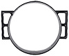 748767 Steel Fan Shroud 1959-63 Impala, Bel Air, Biscayne; Small Block; Black - image 1