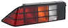 748811 1985-92 Chevrolet Camaro, Tail Lamp Assembly, w/ Black Grid Pattern, LH Drivers Side - image 1