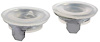 7616552 1965-67 GM, Various Models, Door Lock Knob Ferrules, Clear, Pair - image 1