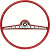 768149 Steering Wheel 1962 Chevrolet Impala; Standard and Super Sport; 17" Wheel; Red - image 1