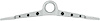 768150 Steering Wheel Horn Ring Insert-1962 Impala Chevrolet; Chrome - image 1