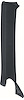 1968 CAMARO/1968-69 FIREBIRD PILLAR POST MOLDING BLACK CONVERTIBLE - LH - image 1