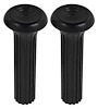 7799353 1968-70 GM, Door Lock Knobs, Plastic, Ribbed Design, Black, Pair - image 1