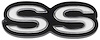 8702427 Rear Panel Emblem 1970-72 Chevy Nova; SS; with Hardware; GM Licensed - image 1