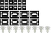 881124 Inner Lower Door Panel Clip And Screw Set 1972-77 Camaro, Firebird - image 1
