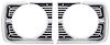 881127 Headlight Bezel Set 1968 Dodge Dart; Pair; OER - image 1