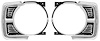 881128 Headlight Bezel Set 1969 Dodge Dart; Pair; OER - image 1
