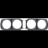 881131 Headlamp Bezels 1969 Road Runner, Belvedere, Satellite; Black; LH And RH; Pair - image 1