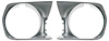 881132 1970 Plymouth Barracuda, Cuda, Headlamp Bezel, Unpainted, Pair - image 1