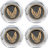 881146 GTA Wheel Center Cap Set 1982-92 Firebird; Chrome; with Late Gold Bird; Without Clips; 4 Piece Set
