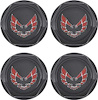 881150 Wheel Center Cap Set 1977-81 Firebird; Black with Red Bird Logo w/Metal Clips; 4 Piece - image 1