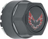 881150 Wheel Center Cap Set 1977-81 Firebird; Black with Red Bird Logo w/Metal Clips; 4 Piece - image 2