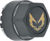 881151 Wheel Center Cap 1977-81 Firebird; Set; Black with Gold Bird Logo w/Metal Clips; 4 Piece - image 2