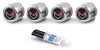 Wheel Center Cap and Emblem Kit for 1977-1981 Pontiac Firebird [Stainless Steel, with Red Bird Logo] - image 2