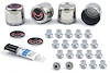 881182 Wheel Center Caps, Emblems, Lug Nuts Kit-1977-81 Firebird; Red Bird Logo, with Epoxy - image 1