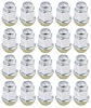 1976-2015 Wheel Nut 12-1.5 mm - 19mm Hex Head, 36mm length - Chrome - Set of 20 - image 1