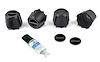 881204 N90 Wheel Black Center Cap With Domed Poly Camaro Logo 1982-92 Camaro Z28; Set Of 4 - image 1